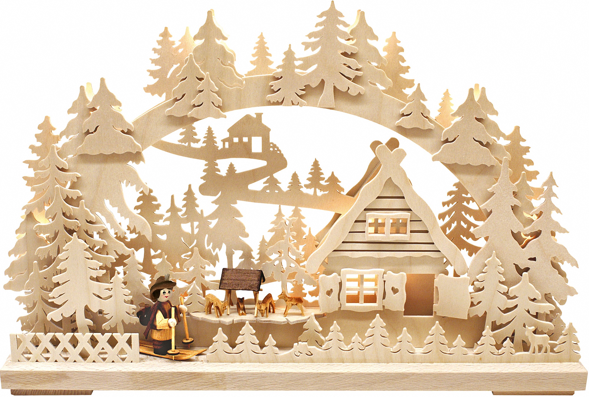 美品　RATAGS社ドイツ製　クリスマス木製飾り　光の装飾　ライトアーチ型 美品 RATAGS社ドイツ製 クリスマス木製飾り 光の装飾 ライトアーチ型